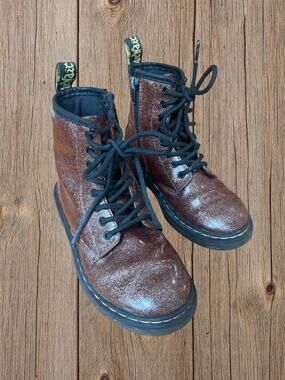 ⭐️ Kids Doc Martens ⭐️ // Burgundy Glitter // Size 13